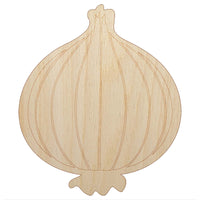 Vegetable Onion Plant Unfinished Wood Shape Piece Cutout for DIY Craft Projects