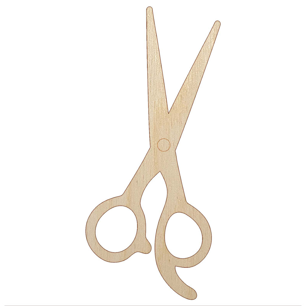 Hair Cutting Scissors Unfinished Wood Shape Piece Cutout for DIY Craft Projects
