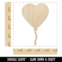 Heart Balloon Valentine's Day Unfinished Wood Shape Piece Cutout for DIY Craft Projects