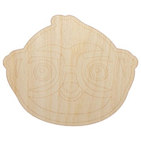 Sloth Smart with Glasses Unfinished Wood Shape Piece Cutout for DIY Craft Projects