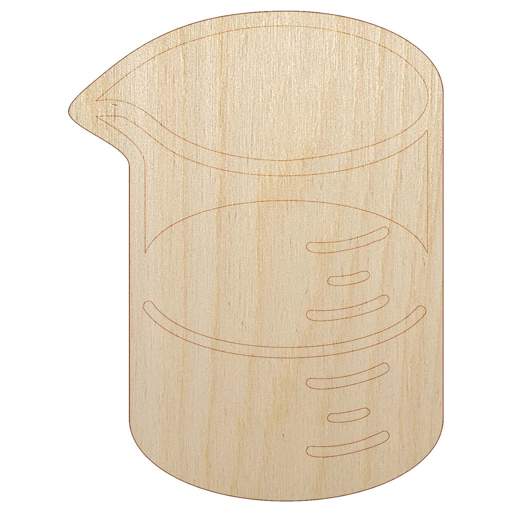 Glass Beaker Chemistry Science Unfinished Wood Shape Piece Cutout for DIY Craft Projects