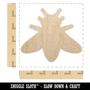 Realistic Fuzzy Honey Bee Unfinished Wood Shape Piece Cutout for DIY Craft Projects