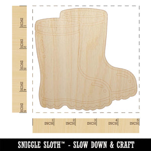 Rubber Rain Boots Unfinished Wood Shape Piece Cutout for DIY Craft Projects