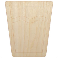 Water Glass Cup Unfinished Wood Shape Piece Cutout for DIY Craft Projects