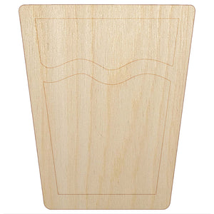 Water Glass Cup Unfinished Wood Shape Piece Cutout for DIY Craft Projects