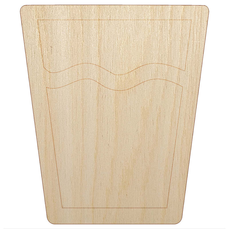 Water Glass Cup Unfinished Wood Shape Piece Cutout for DIY Craft Projects