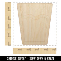 Water Glass Cup Unfinished Wood Shape Piece Cutout for DIY Craft Projects