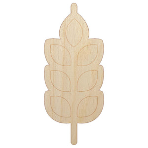 Wheat Food Icon Unfinished Wood Shape Piece Cutout for DIY Craft Projects