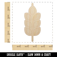 Wheat Food Icon Unfinished Wood Shape Piece Cutout for DIY Craft Projects