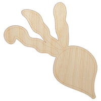 Radish Vegetable Vegetarian Doodle Unfinished Wood Shape Piece Cutout for DIY Craft Projects