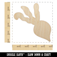Radish Vegetable Vegetarian Doodle Unfinished Wood Shape Piece Cutout for DIY Craft Projects