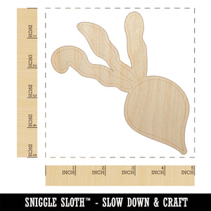Radish Vegetable Vegetarian Doodle Unfinished Wood Shape Piece Cutout for DIY Craft Projects