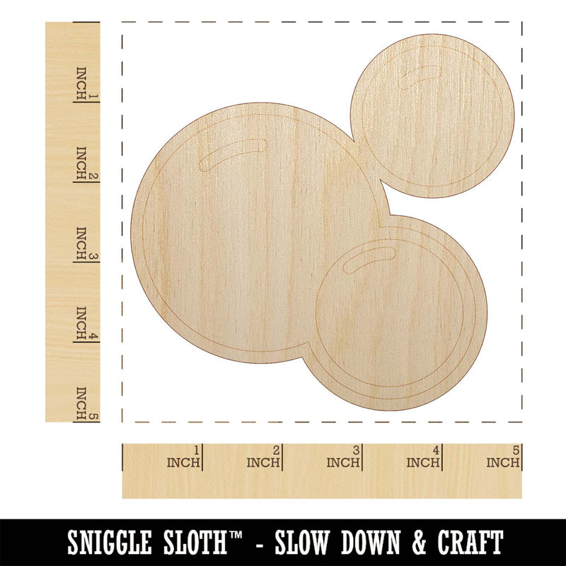 Soap Bubbles Unfinished Wood Shape Piece Cutout for DIY Craft Projects