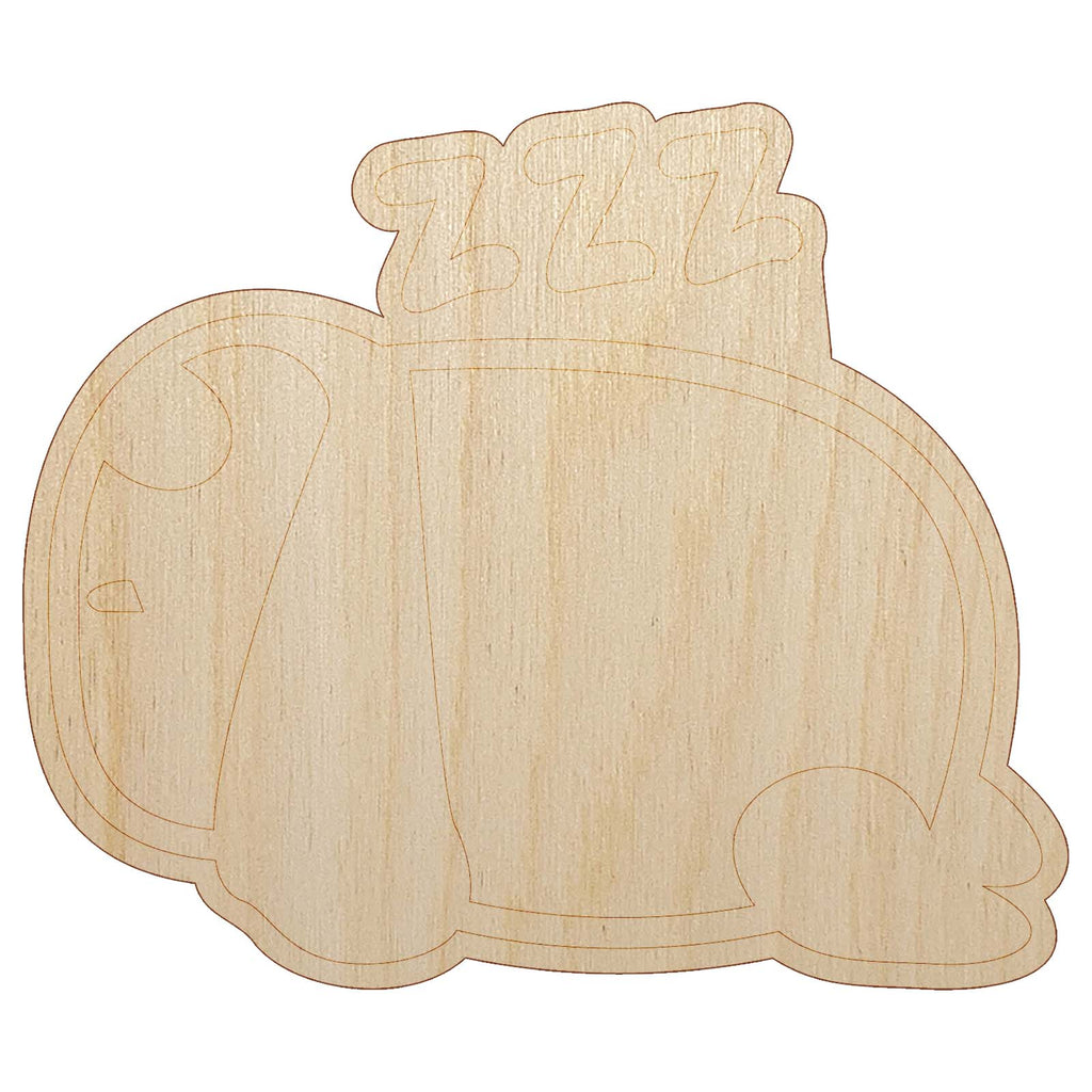 Very Tired Panda Doodle Napping Sleeping Resting Unfinished Wood Shape Piece Cutout for DIY Craft Projects