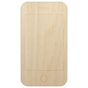 Mobile Tablet Phone Unfinished Wood Shape Piece Cutout for DIY Craft Projects