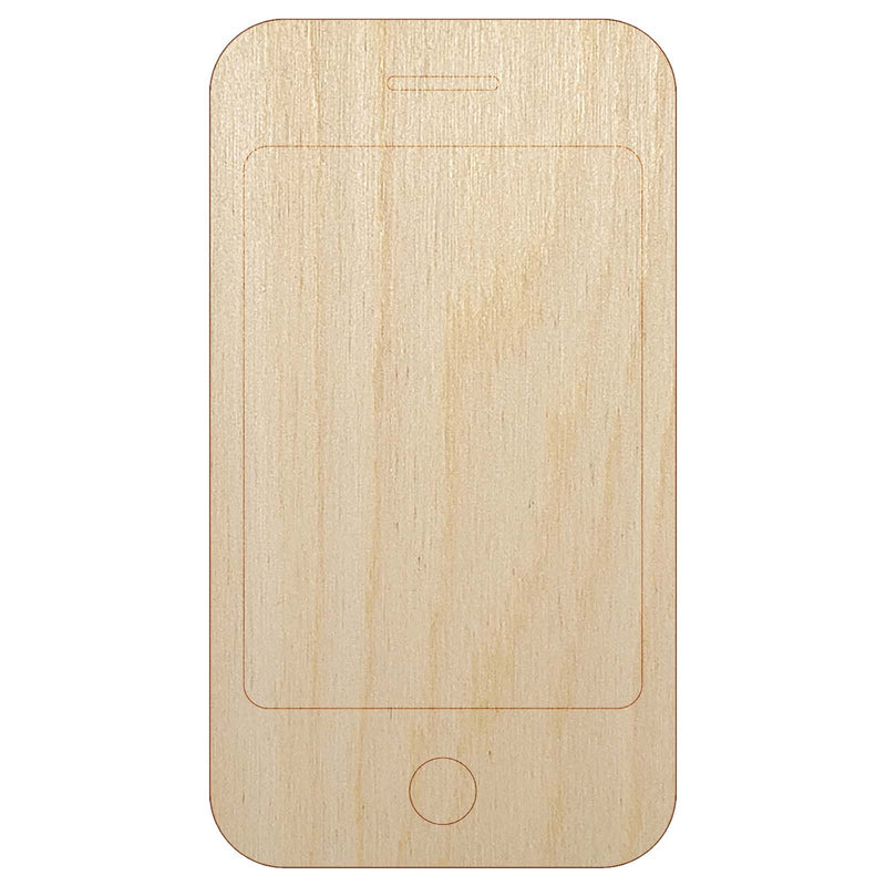 Mobile Tablet Phone Unfinished Wood Shape Piece Cutout for DIY Craft Projects