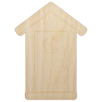 Outhouse Silhouette Toilet Unfinished Wood Shape Piece Cutout for DIY Craft Projects