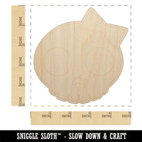 Sassy Skull with Hairbow Unfinished Wood Shape Piece Cutout for DIY Craft Projects