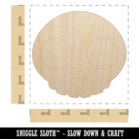 Witty Skull Icon Unfinished Wood Shape Piece Cutout for DIY Craft Projects