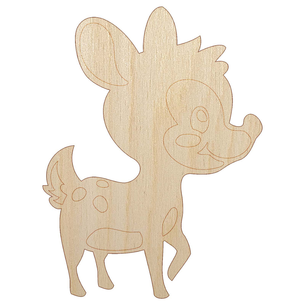 Adorable Baby Deer Fawn Unfinished Wood Shape Piece Cutout for DIY Craft Projects