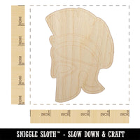 Ancient Greek Roman Spartan Helmet Unfinished Wood Shape Piece Cutout for DIY Craft Projects