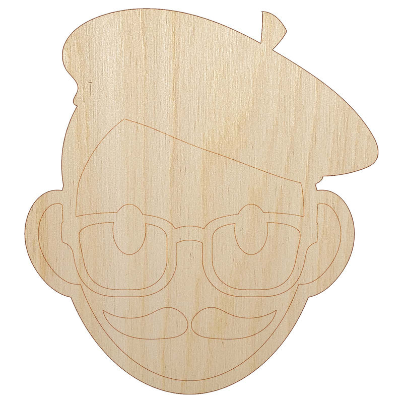 Artist Icon Unfinished Wood Shape Piece Cutout for DIY Craft Projects
