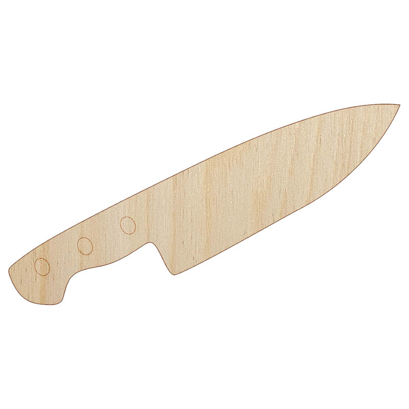 Chef Knife for Cooking Unfinished Wood Shape Piece Cutout for DIY Craft Projects