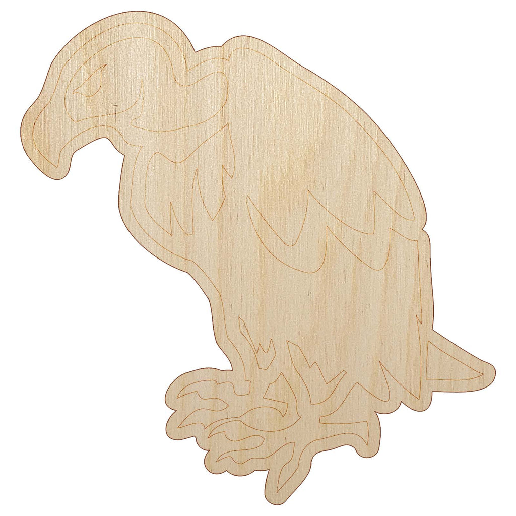 Condor Vulture Bird Unfinished Wood Shape Piece Cutout for DIY Craft Projects