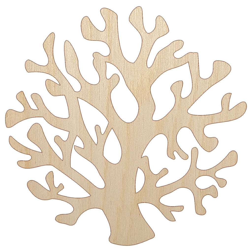 Coral from the Ocean Reef Unfinished Wood Shape Piece Cutout for DIY Craft Projects