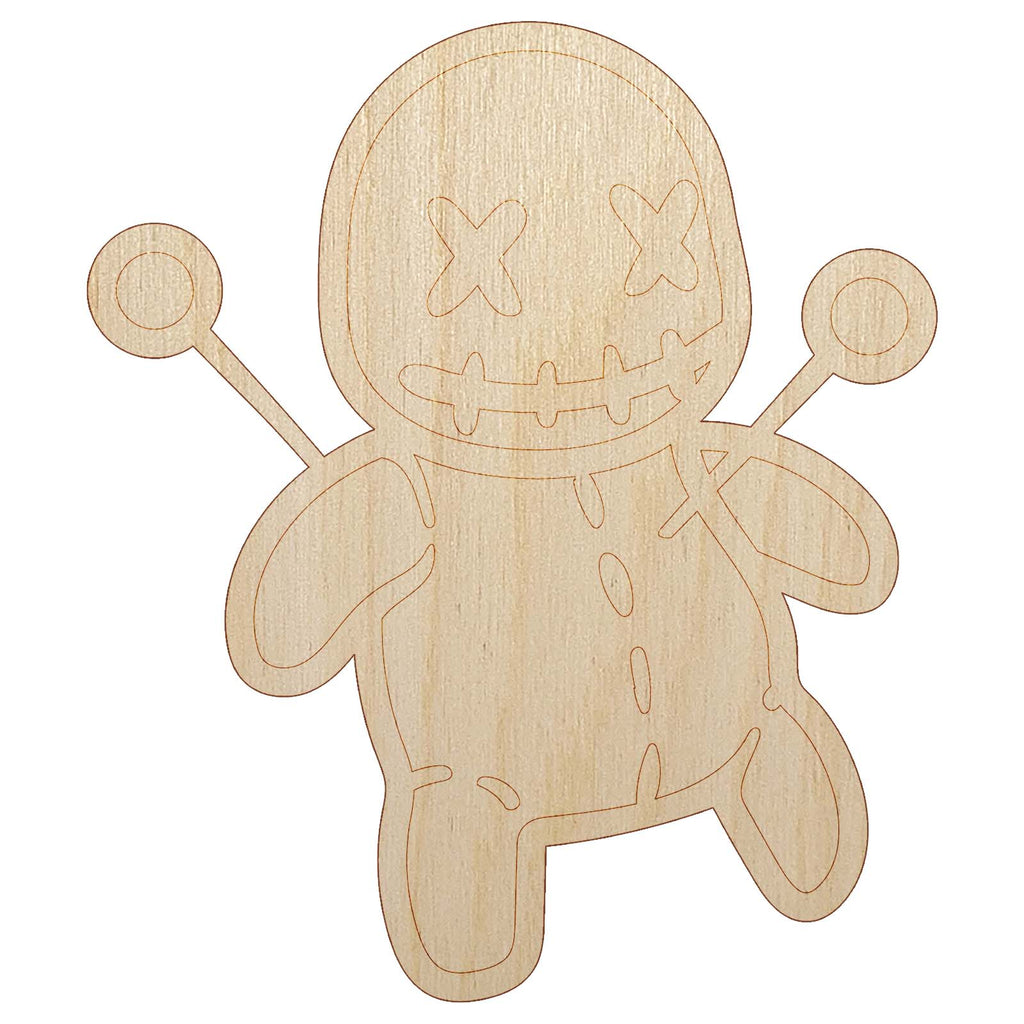 Creepy Voodoo Doll Unfinished Wood Shape Piece Cutout for DIY Craft Projects