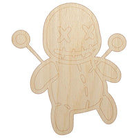 Creepy Voodoo Doll Unfinished Wood Shape Piece Cutout for DIY Craft Projects