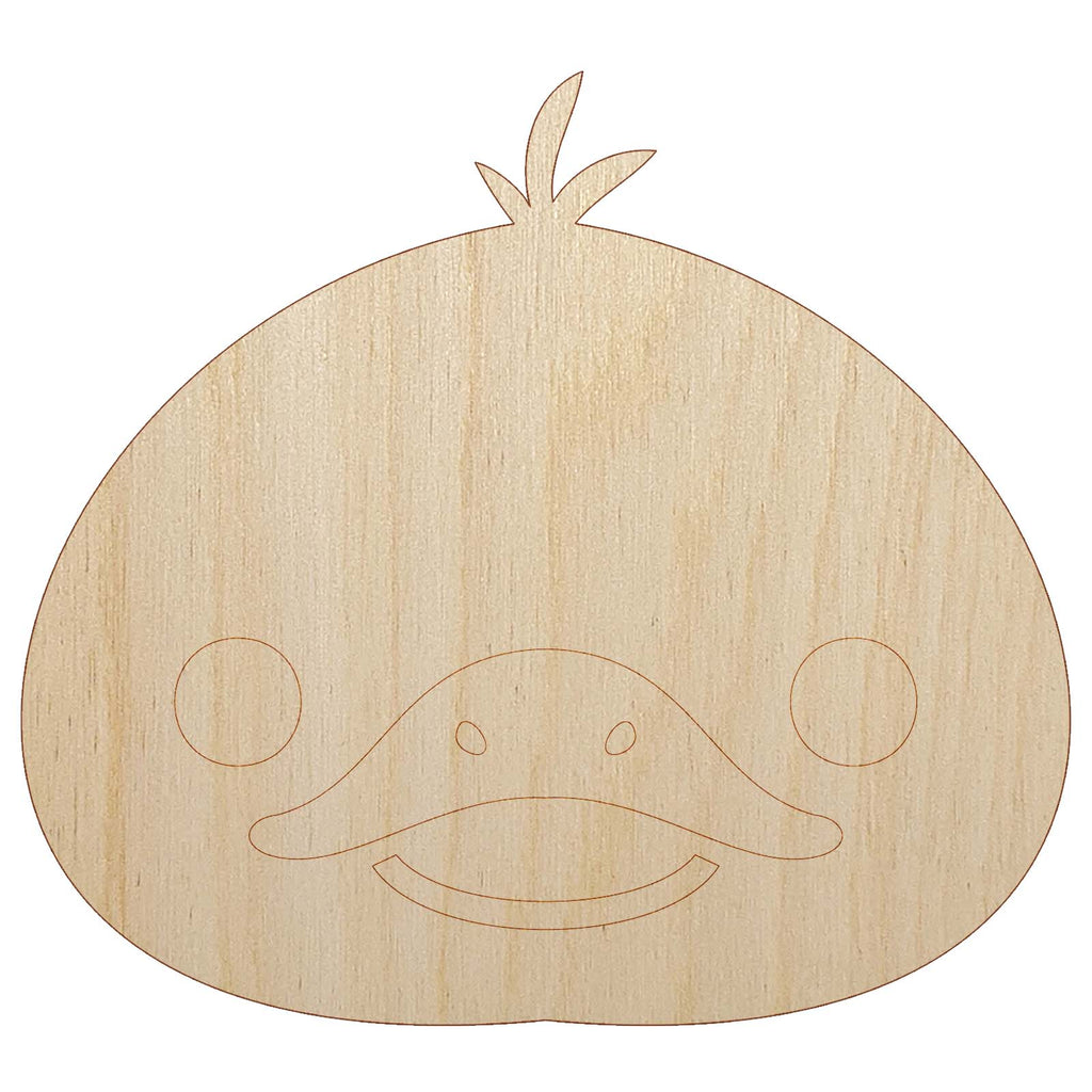 Delightful Dark Duckling Head Unfinished Wood Shape Piece Cutout for DIY Craft Projects