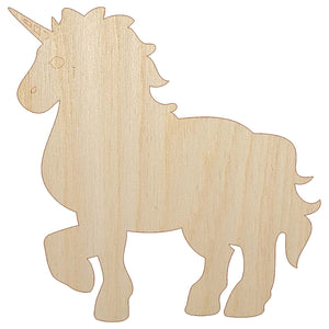 Elegant Majestic Mythical Unicorn Unfinished Wood Shape Piece Cutout for DIY Craft Projects