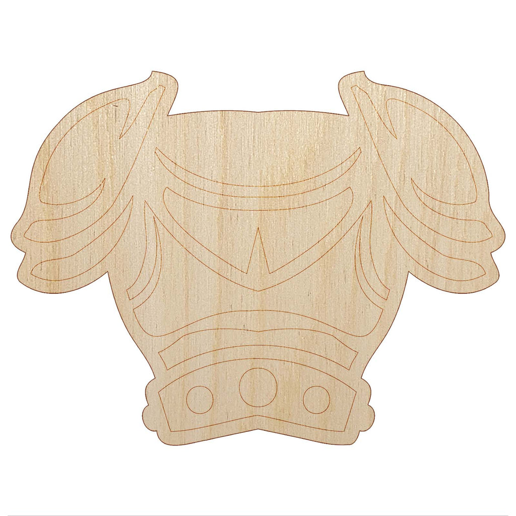 Fantasy Medieval Plate Armor Unfinished Wood Shape Piece Cutout for DIY Craft Projects