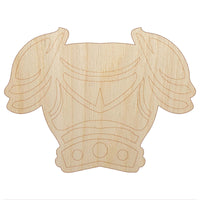 Fantasy Medieval Plate Armor Unfinished Wood Shape Piece Cutout for DIY Craft Projects