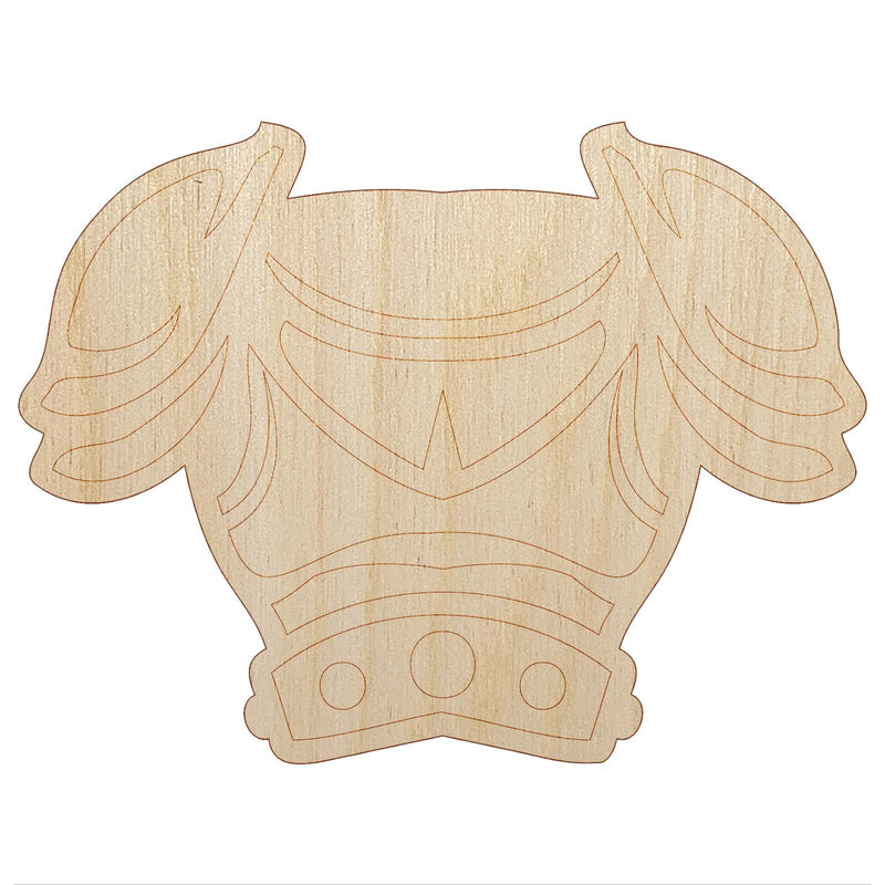 Fantasy Medieval Plate Armor Unfinished Wood Shape Piece Cutout for DIY Craft Projects