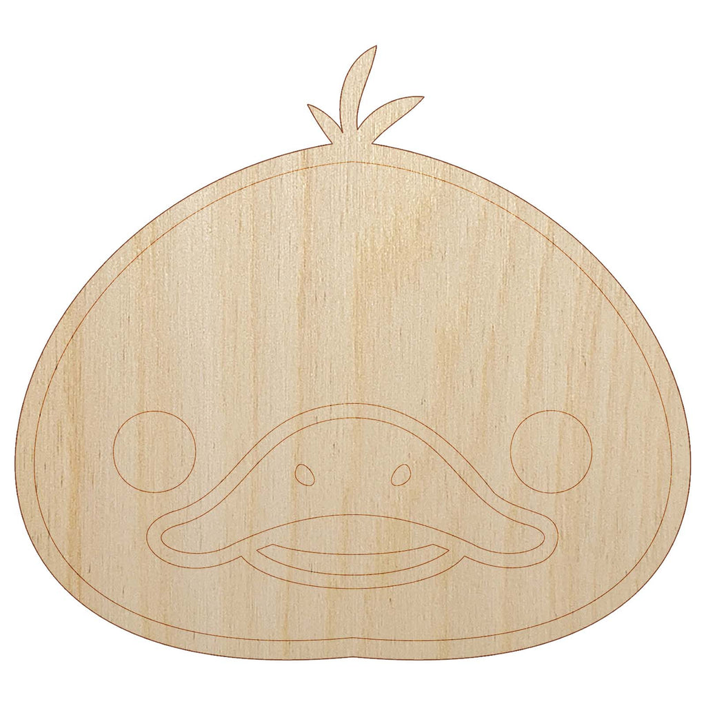 Happy Duckling Head Unfinished Wood Shape Piece Cutout for DIY Craft Projects