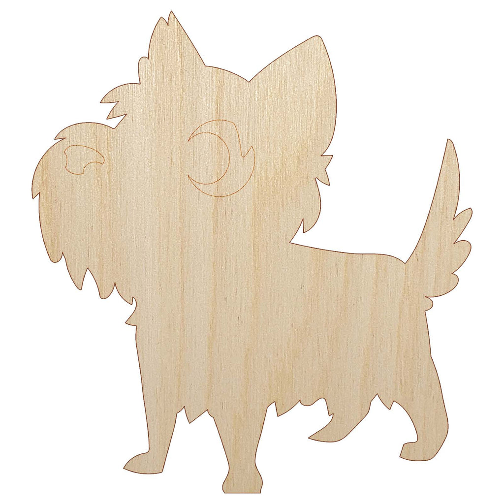 Lovable Cartoon Cairn Terrier Unfinished Wood Shape Piece Cutout for DIY Craft Projects