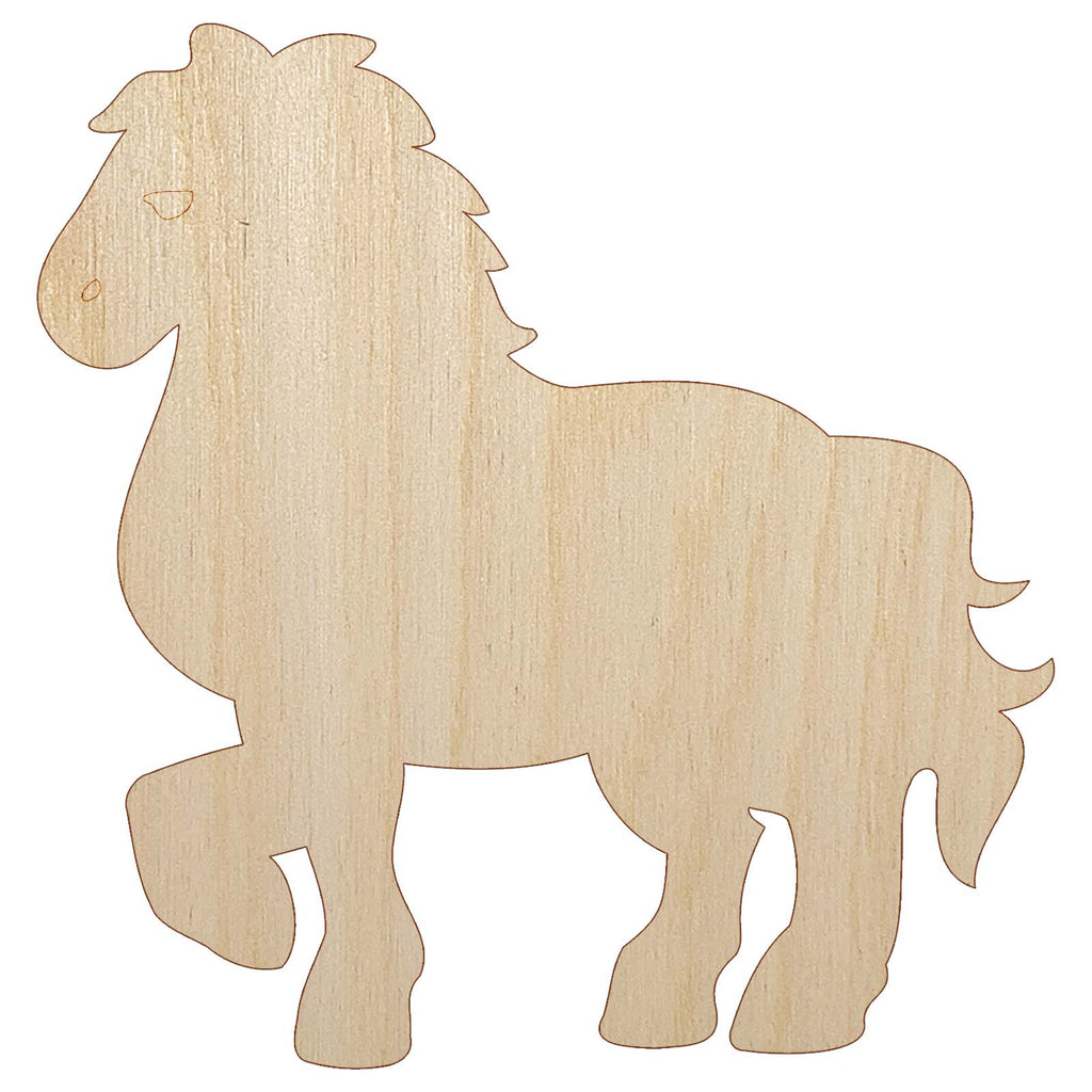 Majestic Standing Horse Unfinished Wood Shape Piece Cutout for DIY Craft Projects