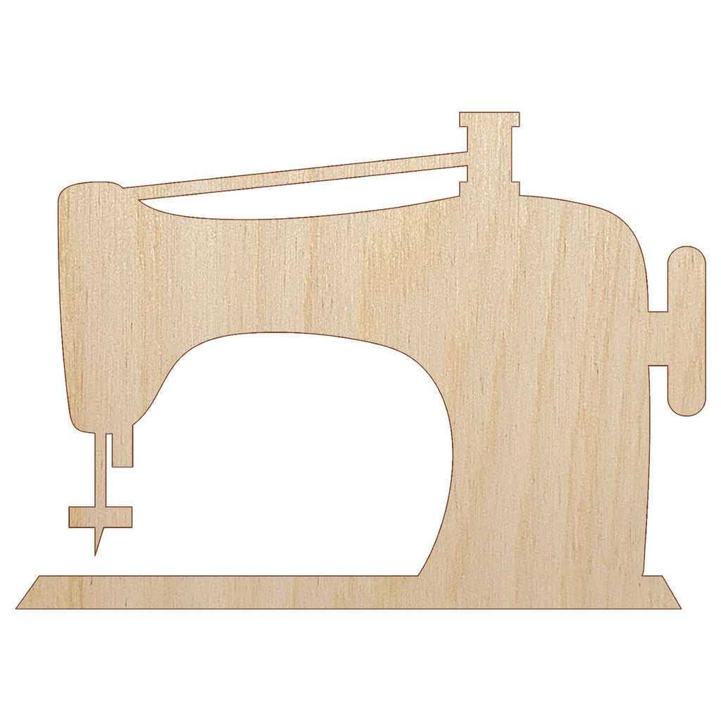 Sewing Machine Silhouette Unfinished Wood Shape Piece Cutout for DIY Craft Projects