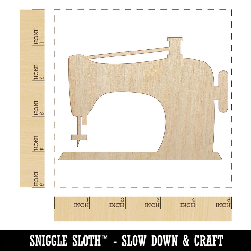Sewing Machine Silhouette Unfinished Wood Shape Piece Cutout for DIY Craft Projects