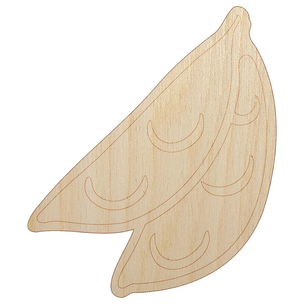Snow Peas Vegetable Unfinished Wood Shape Piece Cutout for DIY Craft Projects