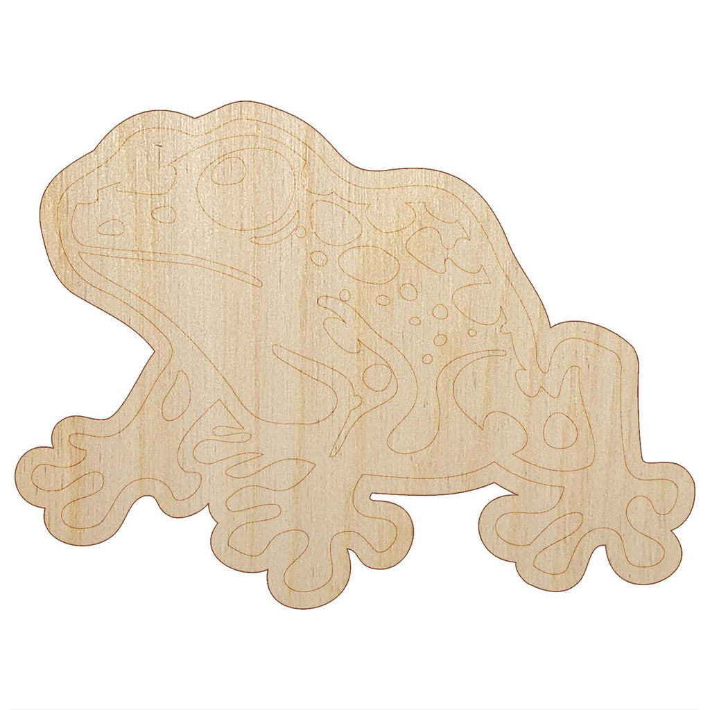 Spotted Poison Dart Frog Unfinished Wood Shape Piece Cutout for DIY Craft Projects