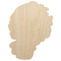 Zombie Undead Creepy Head Unfinished Wood Shape Piece Cutout for DIY Craft Projects