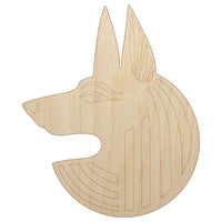 Anubis Head Egyptian God of Death Unfinished Wood Shape Piece Cutout for DIY Craft Projects