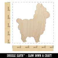 Chibi Little Llama Unfinished Wood Shape Piece Cutout for DIY Craft Projects