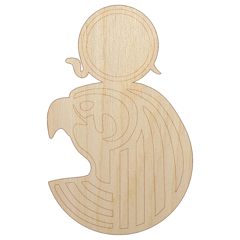 Ra Head Egyptian God of the Sun Unfinished Wood Shape Piece Cutout for DIY Craft Projects