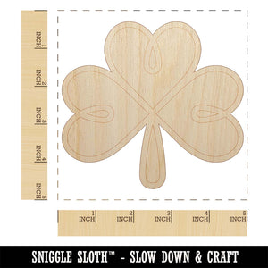 Three Leaf Clover Shamrock Tribal Celtic Knot Unfinished Wood Shape Piece Cutout for DIY Craft Projects