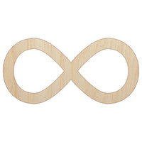 Infinity Symbol Solid Unfinished Wood Shape Piece Cutout for DIY Craft Projects