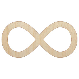 Infinity Symbol Solid Unfinished Wood Shape Piece Cutout for DIY Craft Projects